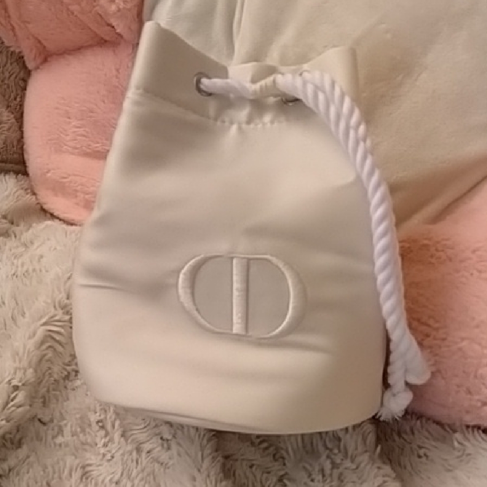 Dior Small White Bucket Bag
